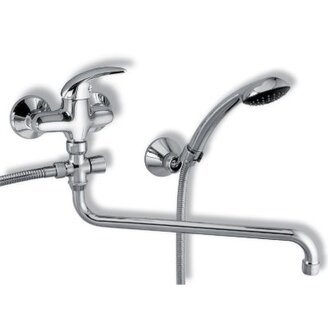 Umyvadlová paneláková baterie Metalia 55 150 mm, chrom, nástěnná, s příslušenstvím, Novaservis 55071,0